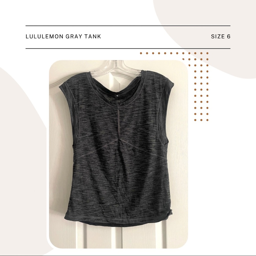 lululemon gray tank with modular back